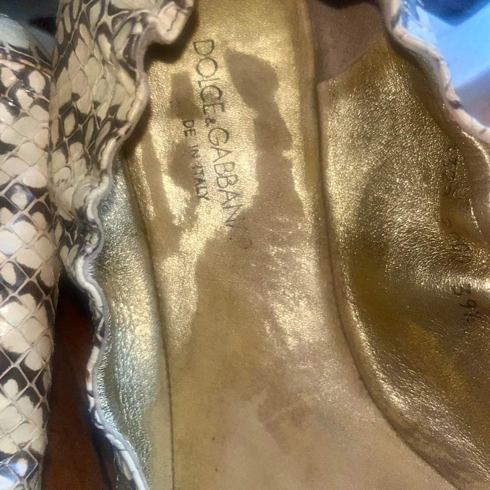 Authentic Dolce & Gabbana Snake Skin Ballet Flats - Picture 2 of 7